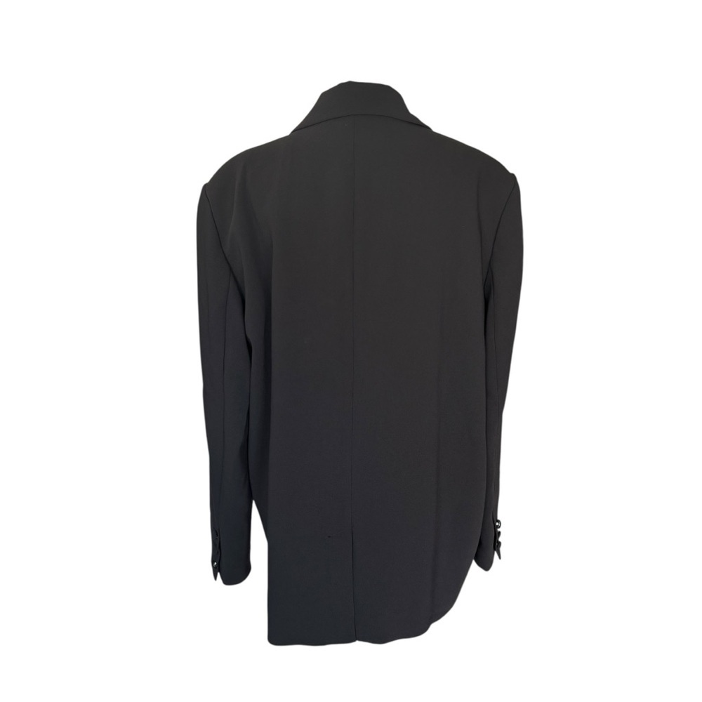 Good American Luxe Suiting Boyfriend Blazer Black Long Sleeve sz 3/4 Large - Picture 8 of 16
